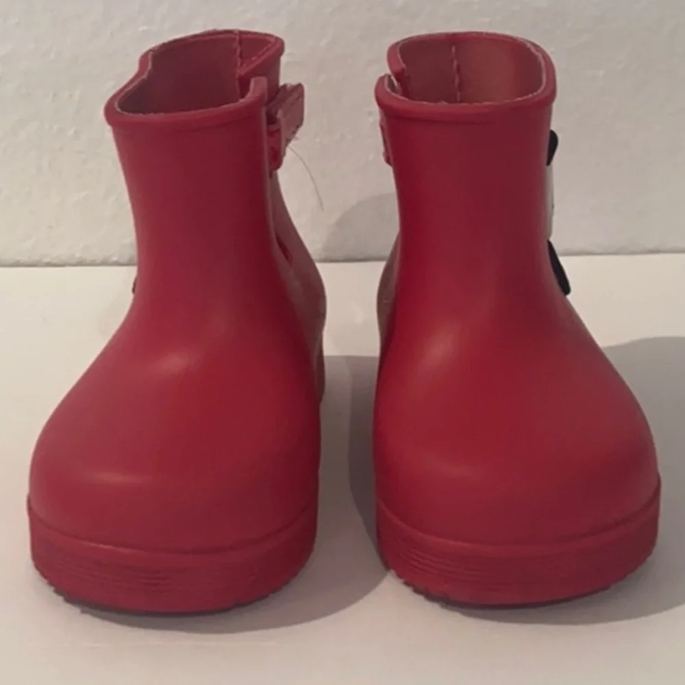 Authentic Grendene kids Panda baby girls pink rubber rain boots sz 7